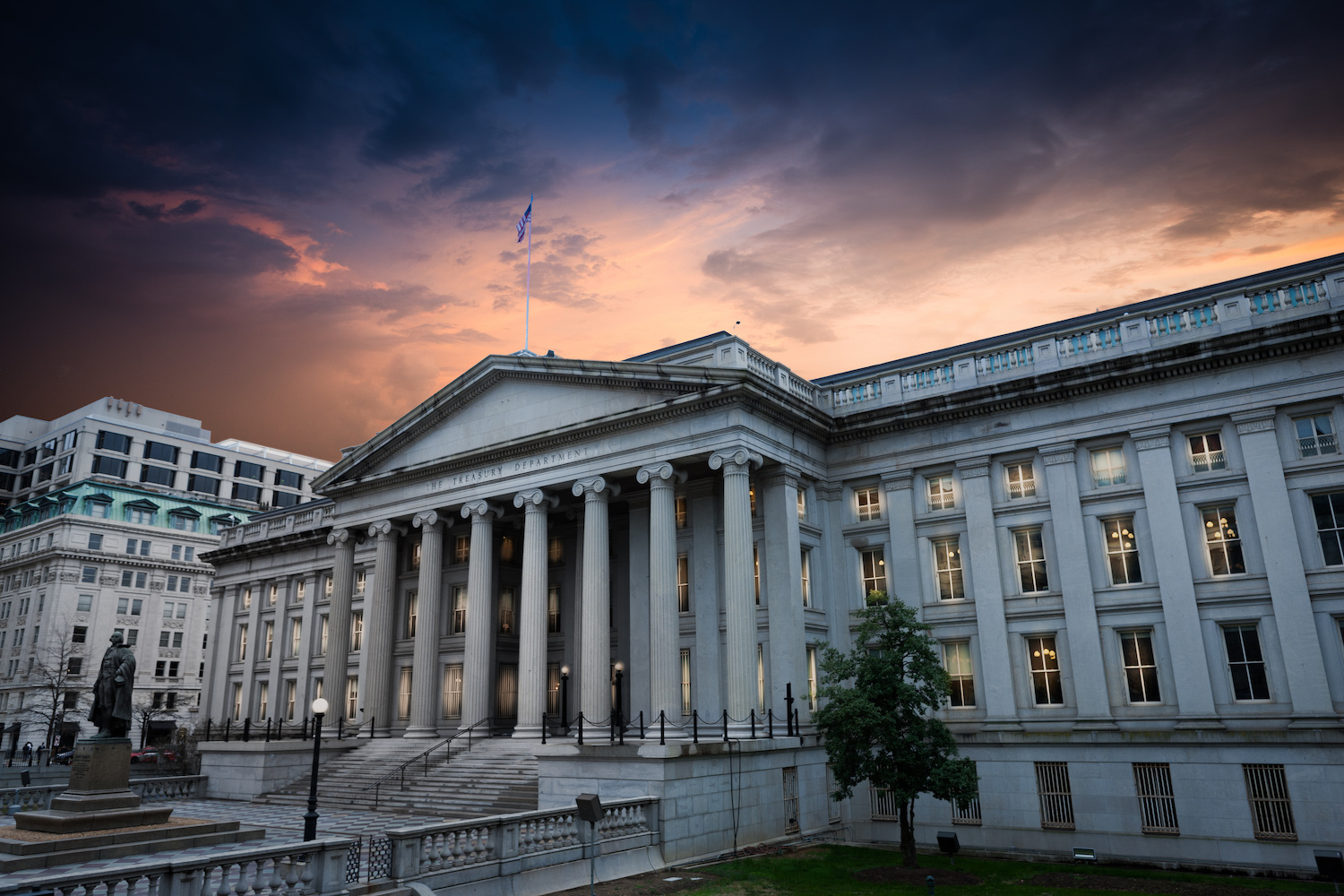 Exterior of United States Department of Treasury